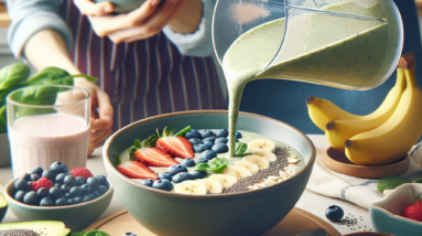 create nutritious smoothie bowl